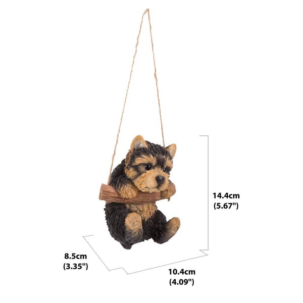 Hi-Line Gift Hanging Yorkshire Terrier Puppy Statue