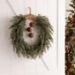 Melrose 22in. Glittered Pine with Sleigh Bell Wreath - image 2