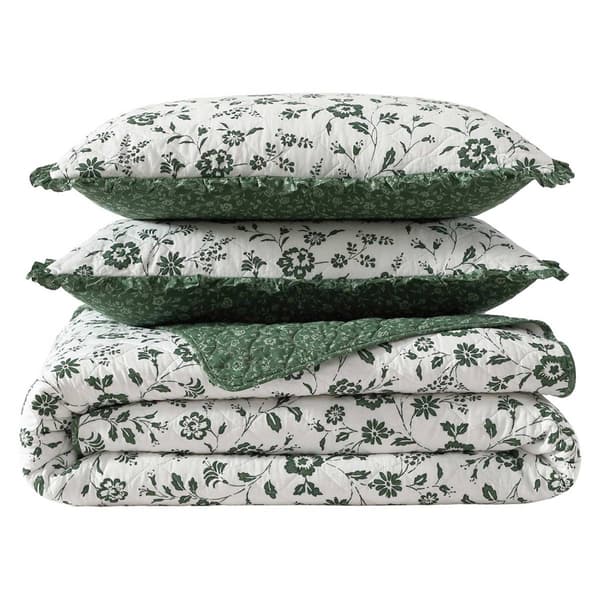 Laura Ashley Miranda Cotton Reversible Quilt Set