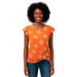 Womens Absolutely Famous Floral Twist Front Blouse - image 2
