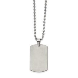 Mens Gentlemen's Classics(tm) Reversible Dog Tag Necklace in Silver