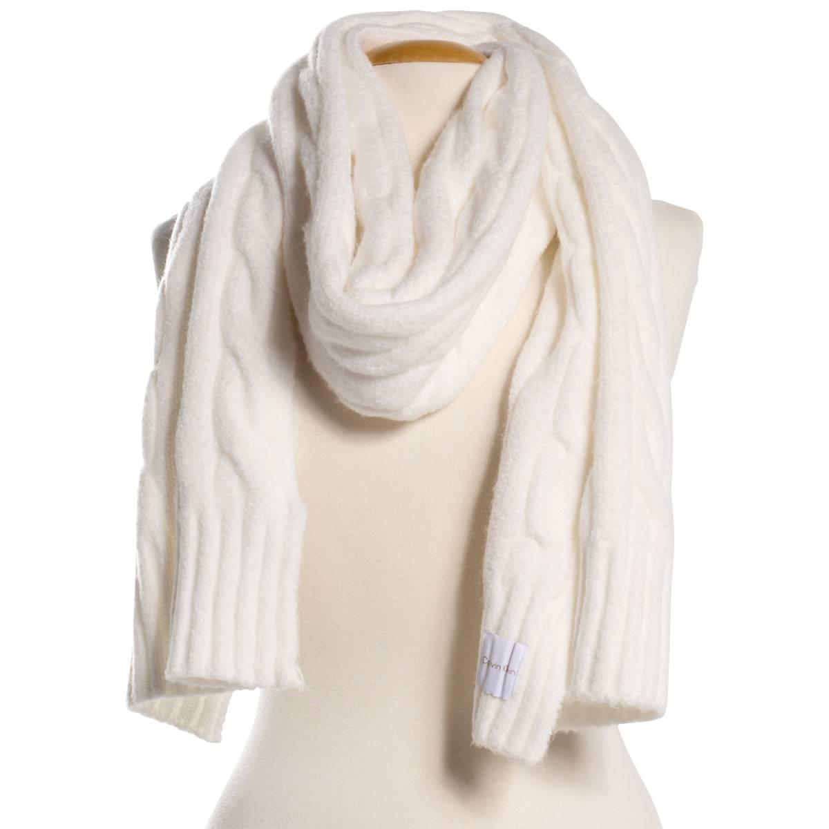 Womens Calvin Klein Cable Scarf