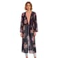 Womens NY Collection 3/4 Sleeve Floral Mesh Belted Cardigan - image 1