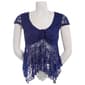Juniors Madden Girl Floral Lace Cap Sleeve Sharkbite Top - image 1