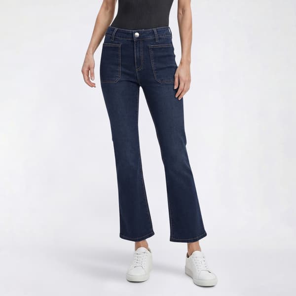 Womens Tahari Patch Pocket Mini Bootcut Jeans - image 