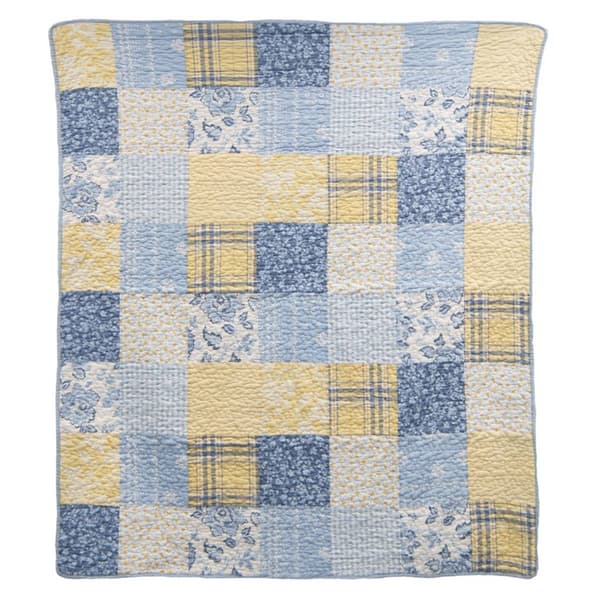 Donna Sharp Spring Flowers Cotton Pieced Throw