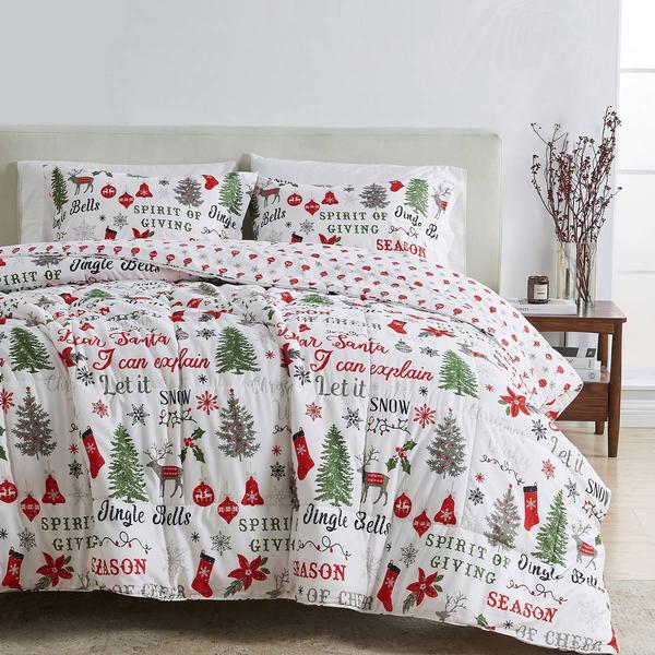 Freshfolds Winter Reversible Carol 3pc. Comforter Set