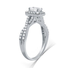 Nova Star&#174; 1 ctw. Lab Grown Diamond Halo Twist Engagement Ring