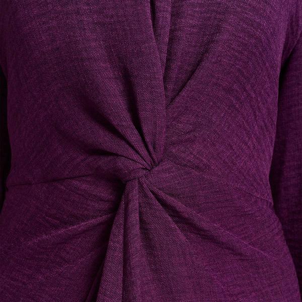 Womens Calvin Klein Long Sleeve Twist Front Midi Dress