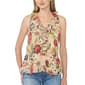 Womens Cece Sleeveless Ruffle Tie Front Floral Peplum Blouse - image 1