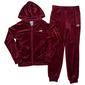 Girls (7-12) New Balance 2pc. Velour Hooded Jacket & Joggers - image 1
