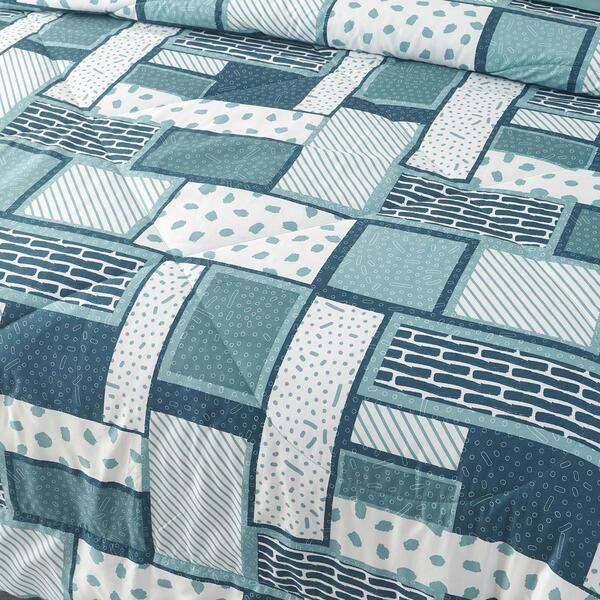 Spirit Linen Home&#8482; 8pc Bed-in-a-Bag Green Geo Comforter Set