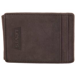 Guess Men's Front Pocket Wallet Magnetic Money Clip RFID Block Black