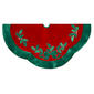 Kurt S. Adler 48in. Velvet Red & Green Applique Tree Skirt - image 1
