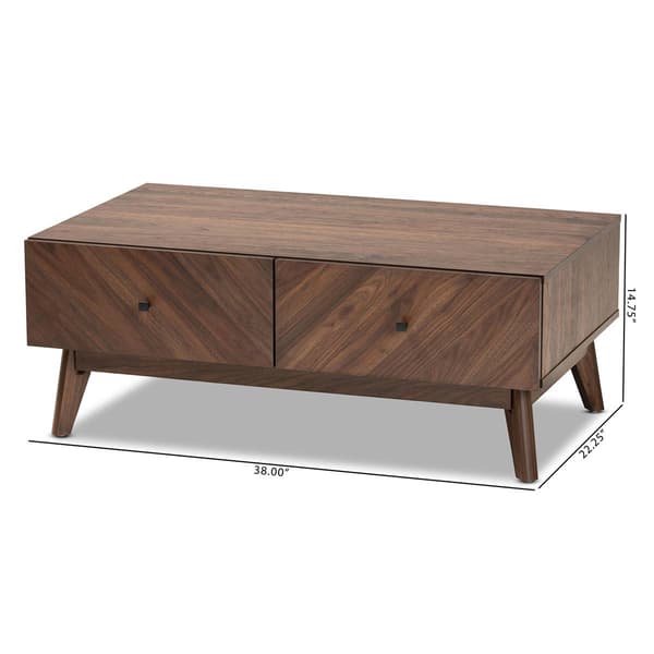 Baxton Studio Hartman Modern Walnut Brown Wood Coffee Table