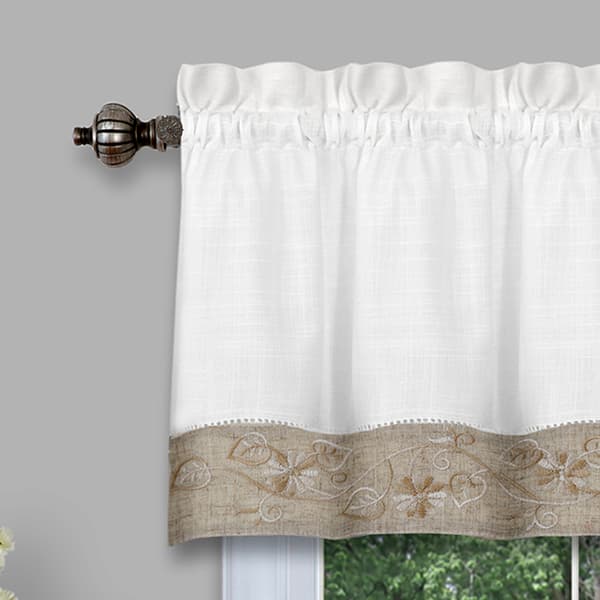 Achim Oakwood Kitchen Window Tier Curtain Pair