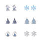6pc. Reindeer/Snowflake/Christmas Tree/Snowglobe Earring Set - image 1