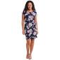 Womens Connected Apparel Short Sleeve Floral Sarong Wrap Dress - image 1