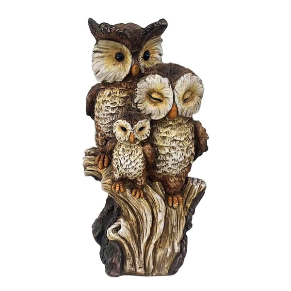 Resin Owls on a Stump - image 