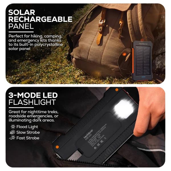 TechBro 10K Solar Powerbank