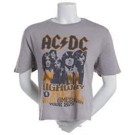 Juniors AC/DC Highway to Hell Short Sleeve Crop Graphic Tee