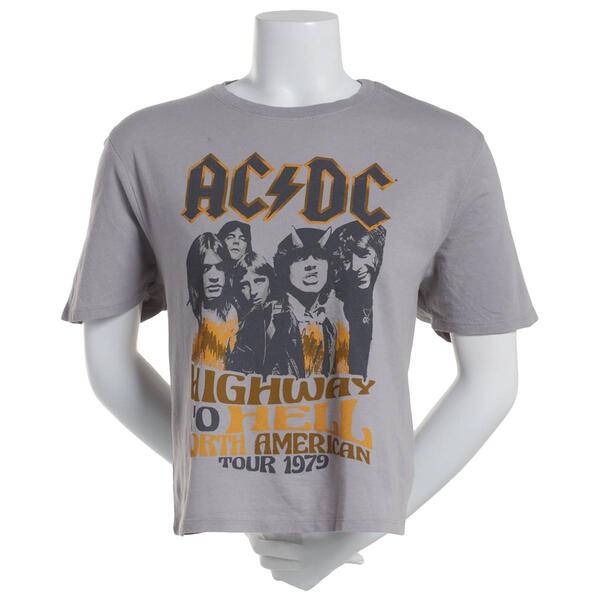 Juniors AC/DC Highway to Hell Short Sleeve Crop Graphic Tee - image 
