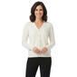 Petite Kasper Long Sleeve Lace Floral Sequin Cardigan - image 1