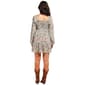 Juniors No Comment Long Sleeve Smock Bodice Floral Shift Dress - image 2