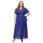 Plus Size SLNY Short Sleeve Foil Dot Cascade A-Line Dress - image 1