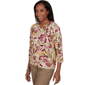 Petite Alfred Dunner Union Square Floral Painterly Blouse - image 3