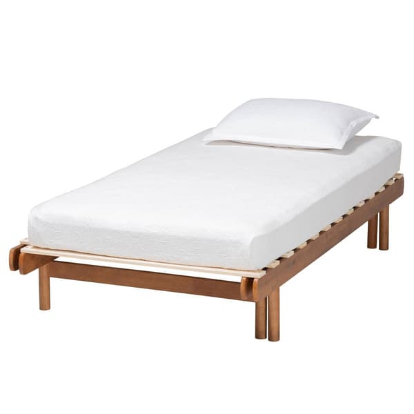 Baxton Studio Bolivia Walnut Brown Wood Expandable Bed Frame