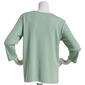 Womens Hasting & Smith 3/4 Sleeve Solid Open Crew Neck Top - image 2