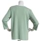Plus Size Hasting & Smith 3/4 Sleeve Solid Open Crew Neck Top - image 2