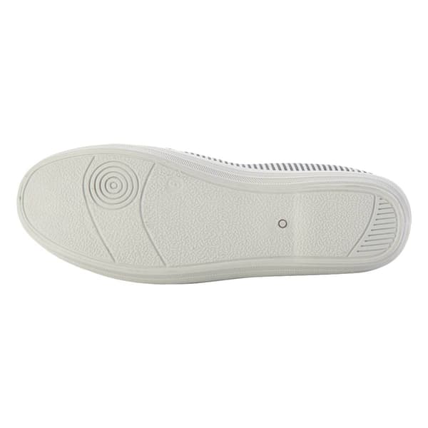 Womens Take A Walk Twin Gore Pinstripe Canvas Flats
