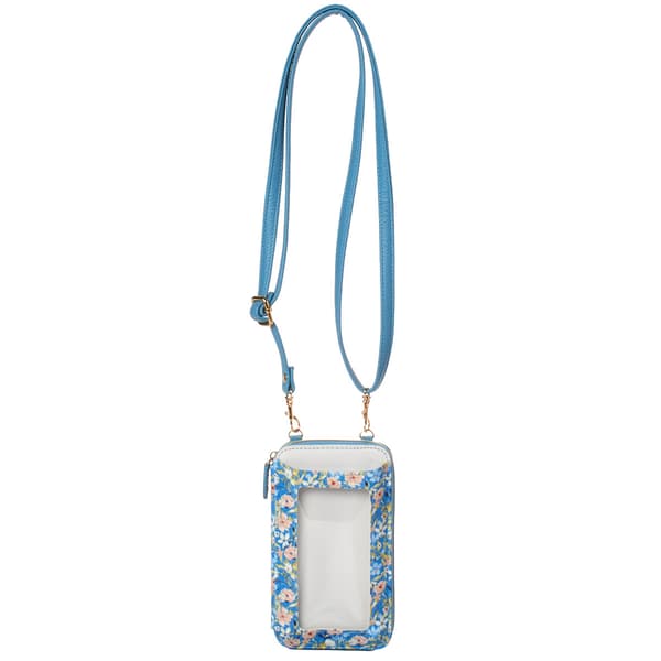 Womens Buxton Everywhere Floral Crossbody Wallet - image 