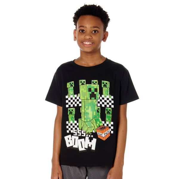Boys (8-20) Minecraft Boom Creepers Short Sleeve Tee - image 