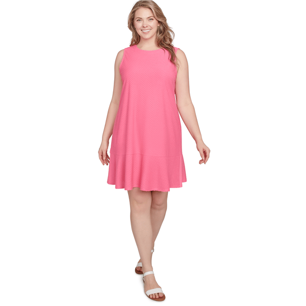 Women''s Ruby Rd. Must Haves Ii Swiss Dot Textured Peplum Dress - image 