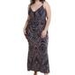 Juniors Plus Jump Glitter Medallion V-Neck Empire Waist Dress - image 3