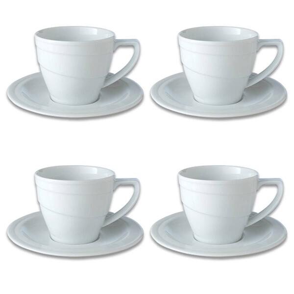 BergHOFF Essentials Hotel Breakfast Cup and Saucer Set of 4 - image 