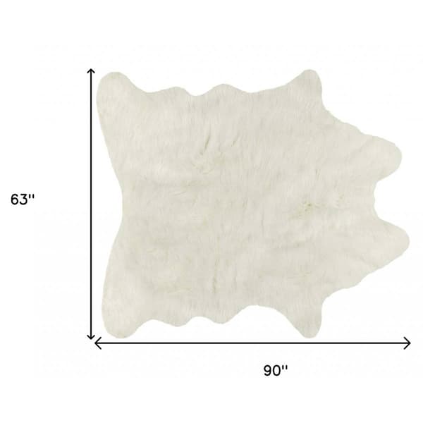 9th & Pike&#174; Super Soft Off White Faux Hide Area Rug