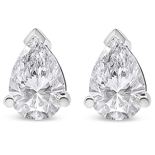 Haus of Brilliance 1ctw. Lab Grown Diamond Pear Stud Earrings