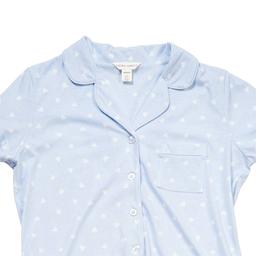 Womens Laura Ashley® Short Sleeve Hearts Long Leg Pajama Set