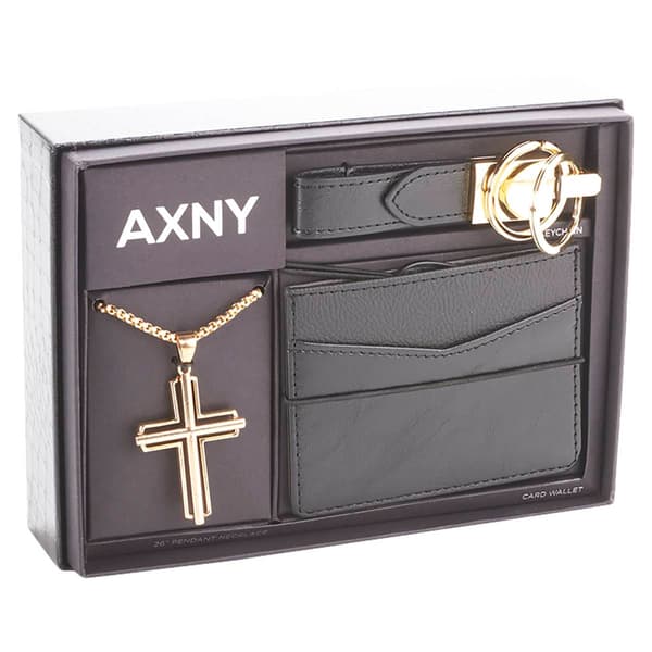 Mens Gentlemen''s Classics(tm) Gold Necklace/KeyFob/Wallet Set - image 