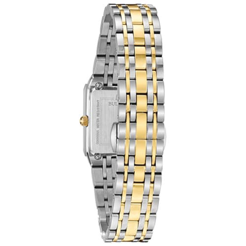 Womens Bulova Quadra Blue Dial Bracelet Watch - 98P177