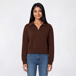 Juniors Love Tree Soft Air Johnny Collar Top