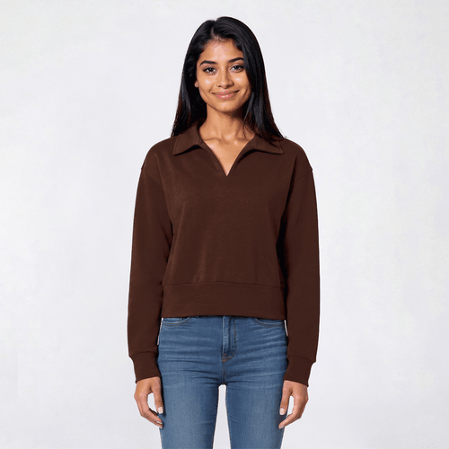 Juniors Love Tree Soft Air Johnny Collar Top
