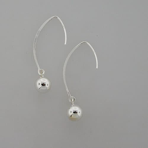 Marsala 8MM Bead Ear Wire Earrings
