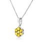 Radiant Rainbow&#40;tm&#41; 1/4ctw. Yellow Diamond Floral Pendant - image 1