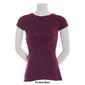 Juniors Aveto Short Sleeve Basic Crew Neck Cap Sleeve Tee - image 5
