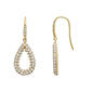 Candela Gold Over Silver Crystal Crystal Teardrop Dangle Earrings - image 1